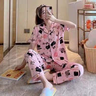 Cotton Shortsleeve Terno pajama set for women/ Classy sleepwear/ Korean nightwear/women loungewear (002)