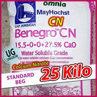 (25kg) CN Calcium Nitrate 15.5-0-0+27.5% CaO Baja Cap Jambatan Mayhochst Benegro CN Water Soluble Fe