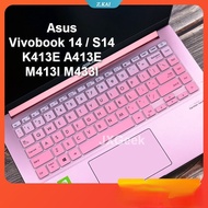 New Asus Vivobook 14 S14 K413E E M413I M433I K413EQ K413 M413 M433 E410M Laptop Keyboard Protector Waterproof for Vivobook Flip 14 TM420 Inch Case/Keyboard Silicone Dust Cover [ZK]