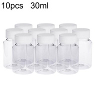 sNVh_ 10Pcs 30ml Transparent Plastic Pill Bottles Salt Candy Case Storage Container