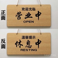 Open Close Sign Signage 2 In 1 Open Double Sided For Shops We Are Open We Are Close Wood Signage 营业中