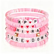 Kpop Bracelet Birthday Party Friendship BFF Fan Devil Hunter English Girl Group Soft Pottery Bracele