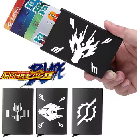 Hot Kamen Rider Ryuki Ryuga Zi-O Decade Card Holder Student ID RFID Blocking Wallet for Bus Card/Ban