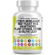 CleanNutraceuticalsCitrusBergamotRedYeastRiceCapsuleswithPlantSterols-withHawthornExtractOliveLeafNi