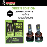 MOHAWK ME SERIES GREEN EDITION 38W H8/H11 LED HEADLAMP 4300K/6000K