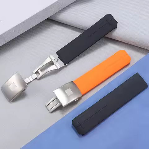 Silicone strap For Tissot 1853 Tengzhi T-Touch original T013 Rubber watch band T047T081T33 Black Ora