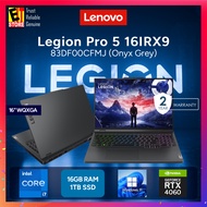 LENOVO LEGION PRO 5 GAMING LAPTOP (I7-14650HX/16GB/1TB/RTX4060 8GB/16 WQXGA 165Hz/AI Chip/RGB/W11/Ba