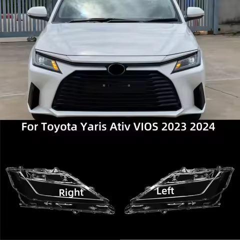 For Toyota Yaris Ativ VIOS 2023 2024 Headlights Cover Car Accessories Car Headlights Glass Lens Cove