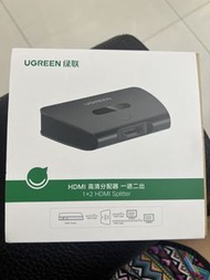 HDMI一進二出分配器。（兩腳）。