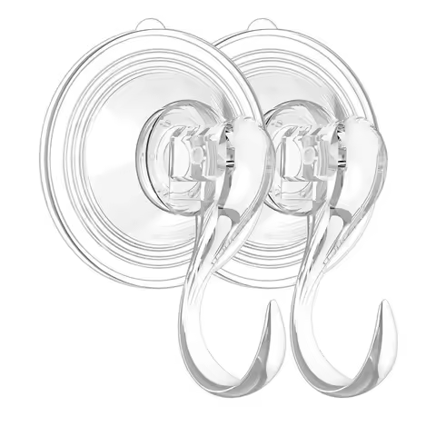 1-5pcs Suction Cup Hook Transparent Reusable Heavy Duty Vacuum Suction Cup Window Glass Wall Hooks T