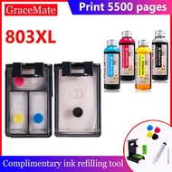 YOUQING 803XL Refillable Empty Ink Cartridge Ink For Coffee Cake Printer Ink Replacement For HP 803BK 803 Deskjet 1110 1112 2130 2132