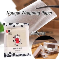 500 Sheets Transparent Candy Wrapper Edible Glutinous Rice Paper Nougat Edible Paper Baking Paper