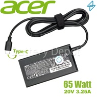 Acer Adapter ของแท้ Acer 20V/2.35A 65W หัว Jack USB Type-C สายชาร์จ เอเซอร์ อะแดปเตอร์ สายชาร์จ Acer
