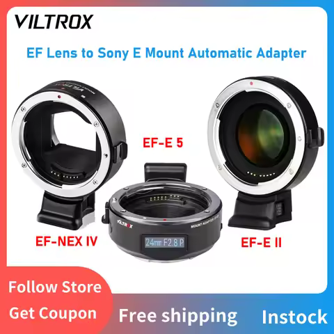 Viltrox EF-E5 Lens Adapter Auto Focus Full Frame 0.71x Speed Booster for Canon EF Lens to Sony A1 A7