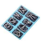 [PUZZLE 8 Piece] 8-piece metal puzzle toy, helps children practice thinking & creativity very effect