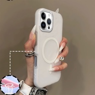 Case For iPhone 16 Pro Max 16 Plus 16e magnetic suction function 2in1 jelly phone case