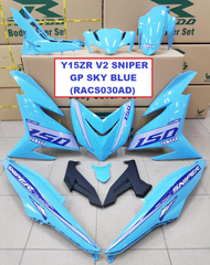 COVERSET Y15ZR V1 &amp; V2 SNIPER GP SKY BLUE RAPIDO BODY COVER SET YAMAHA YSUKU Y15 MOTOR ACCESSORIES WARNA BIRU GLOSSY (RACS030AD)