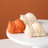 綠豆糕小老虎月餅模具中秋創意手壓式家用模型50克趴趴虎烘焙模具