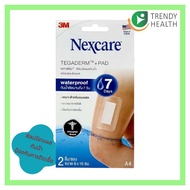 3M NEXCARE TEGADERM+PAD A4 ขนาด 6x10 ซม.เหมาะสำหรับแผลสด 2ชิ้น/กล่อง (1กล่อง)