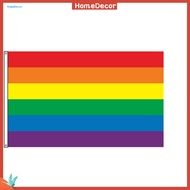 HD 60x90cm Colorful Rainbow LGBT Flag Peace Gay Lesbian Parade Banner Decoration