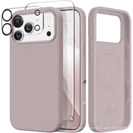 GONEZ Magnetic Suitable for 17 Pro Max Phone Case, Compatible with MagSafe, [Screen Protector+Camera
