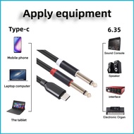 UTAKEE Professional USB C to 6 35mm 1 4inch TRS Cable for Headphone Laptops Phones Tablets Mixing Co