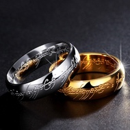 Stainless Steel One Ring of Power Gold the Movie Rings Lovers For Women Men Fashion Jewelry