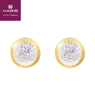 HABIB Sophila III White and Yellow Gold Earring, 916 Gold