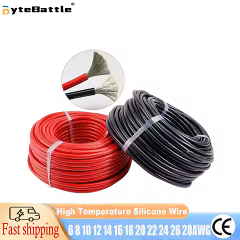 High temperature resistant ultra soft silicon wire 6 8 10 12 14 16 18 20 22 24 26 28AWG red black ca