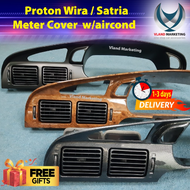 Proton Wira / Satria Dashboard Meter Cluster Meter Panel With Aircond Vent - Black / Wood / Carbon w