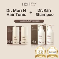 H‘ar Dr. Ran Black egg Protein Anti Hair loss Shampoo 500ml x2 + Dr.Mori N Hair Tonic 100ml x2 [ Anti hair loss root booster, Refresh&amp;Nourish scalp ]