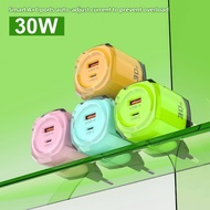 30W Fast Charger Crystal Clear Case | Transparent Shockproof Protective Cover