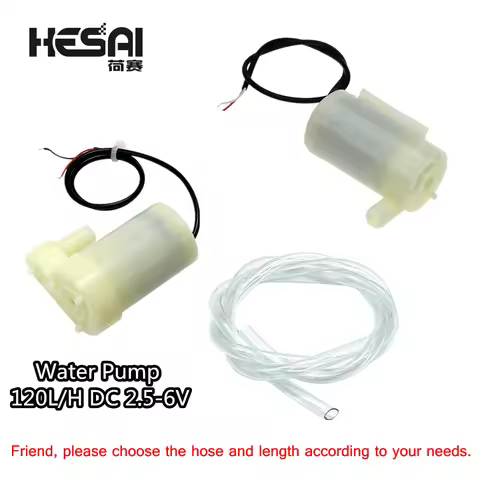 DC 5V USB Motor Pump Mini Micro Submersible Water Pump DC 2.5-6V Low Noise Brushless Motor Pump120L/