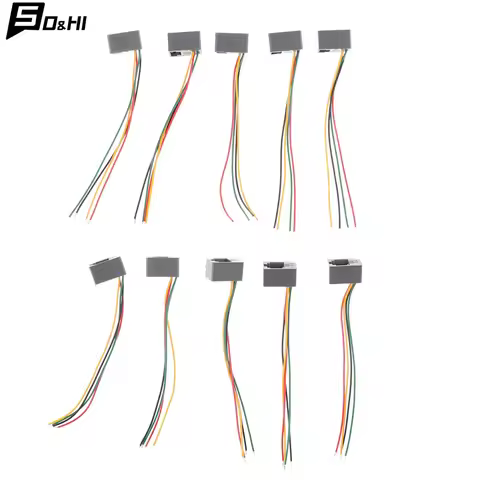 Hot sale 10Pcs 616E 4P4C RJ9 Female Telephone Connector Adapter W 4 Wires 8cm