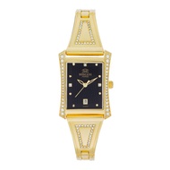Roscani Women Square Gold Plated Bangle Bracelet Authentic Watch BL B61564