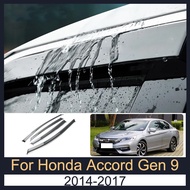 Door Visor For Honda Accord Gen 9 2014-2017 2015 2016 rain visor Rain Guards Window Visors Deflector