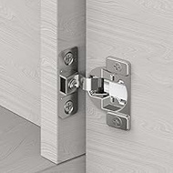 Furniware 20 Pieces 1-3/8" Compact Soft-Close Hinges, Concealed Hinge Variable Overlay Hinge, 105° Open Angle Self Closing Hidden Stainless Steel Hinges for Kitchen Cabinet Door