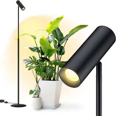 6FT Indoor Plant Grow Light, 25W Full Spectrum COB Bulb with 330° Rotating Head for Large Plants and