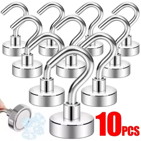 Magnet Ring Multipurpose Storage Hook Stainless Steel Home Hook Bathroom Hook Kitchen Garden Magneti
