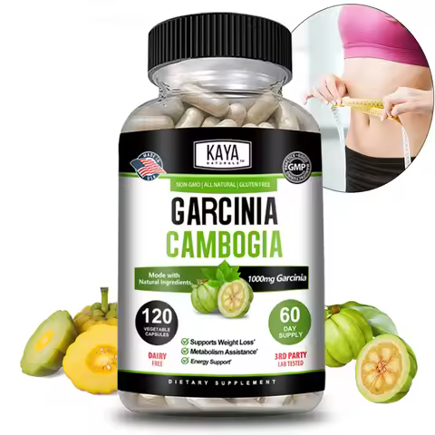 Garcinia Cambogia 120 Veggie Caps (Vegetarian, Natural, Non-GMO & Gluten Free) Wellness Support Supp