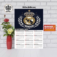 CALENDAR 2025 REAL MADRID PICTURE/ CALENDAR 2025 REAL MADRID POSTER REAL MADRID WALL DECORATION/