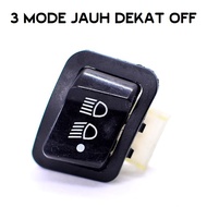 TOMBOL Dim Button 3 Far Near Off Mode 3 Pin 3way 3 Point Socket Universal Dimmer Light Switch Socket