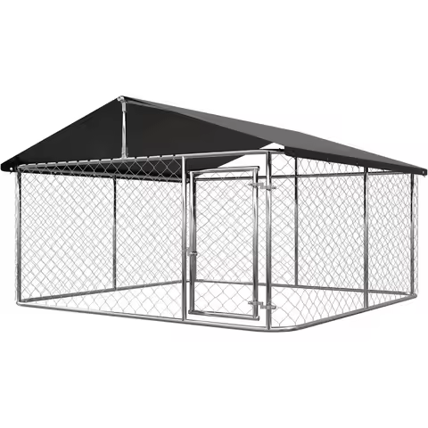 outdoor dog playpen heavy duty dog kennel house mesh dog big cage pet kennel steel fence with secure