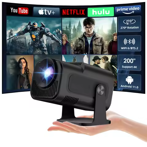 Salange HY320 Mini Projector 720P Freestyle for SAMSUNG XiaoMi Android iPhone WIFI BT5.0 Cinema Port