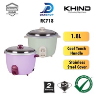 Khind Rice Cooker 1.8L Periuk Nasi Elektrik Murah Can Keep Warm 电饭锅 RC718