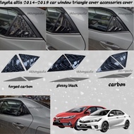 toyota altis 2014-2018 car window triangle cover accessories cover carbon fiber skhongauto