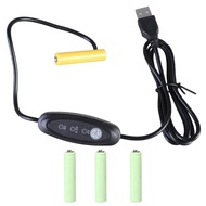 USB 5V2A to 3V 4.5V 6V 3A Fake Elimination Cable Power Adapter Cord Replace for 2-4pcs 1.5V 3A LR03 