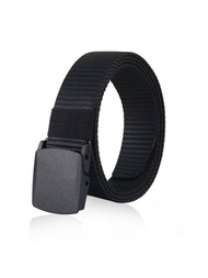 1 pieza Cinturón para hombres de nylon de 1,5 pulgadas, correa ajustable de lona de la correa de la lona del cinturón de plástico de la hebilla deslizante para la vida diaria en el trabajo