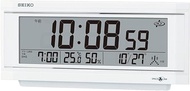 Seiko Clock SPACELINK GP501W Table Clock, Alarm Clock, Satellite Radio, Digital Calendar, Temperature and Humidity Display, Alarm, Light Included