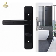 Black Room Door Handle Locked High-Grade Aluminum Alloy Handle Lock Door Lock Bedroom Bathroom